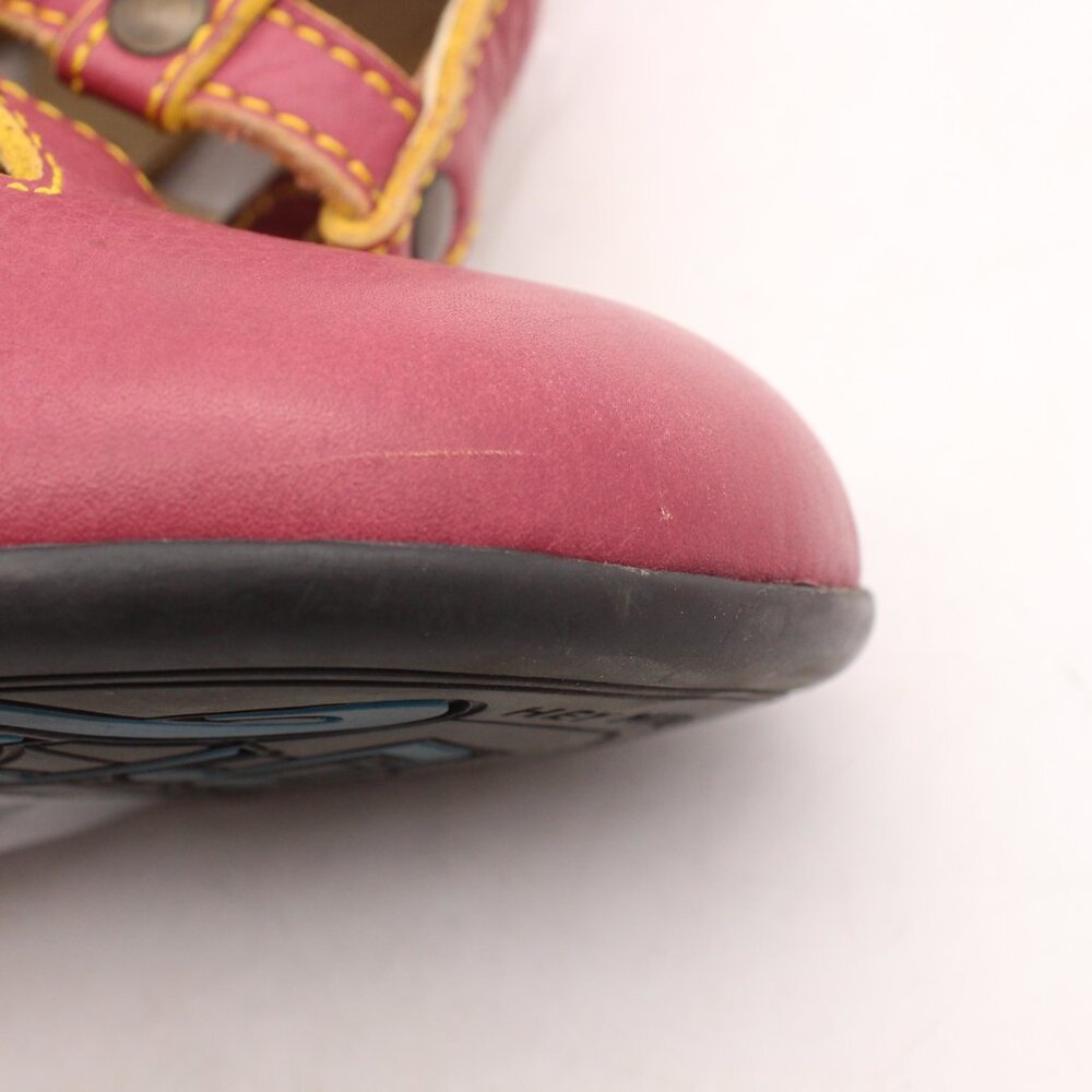 John Fluevog Pink and Black Sculpted Heel Mary Jane Pumps - Picture 12 of 13